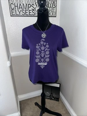 全新带标签 Free People FP 运动游戏时间标志 Big Buti Tee ~ T 恤紫色组合 S — 第 1/4 张图片