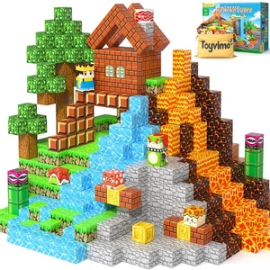 100 Stck. Magnetische Blöcke Magnetische Bausteine Sensorisches Spielzeug für Kinder Alter 3-... - Bild 1 von 9