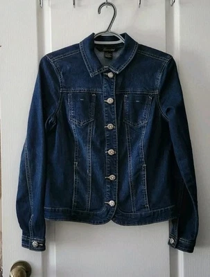 Chaqueta Vaquera Baccini Mujer Manga Larga Detalle Estrás en los Botones Talla S Foto 1 de 4
