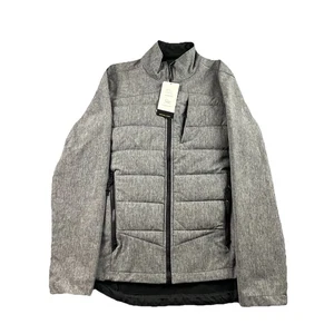 Champion C9 Softshell Jacket Mens Small Gray Heather Puffer Front Full Zip NWT - Picture 1 of 15