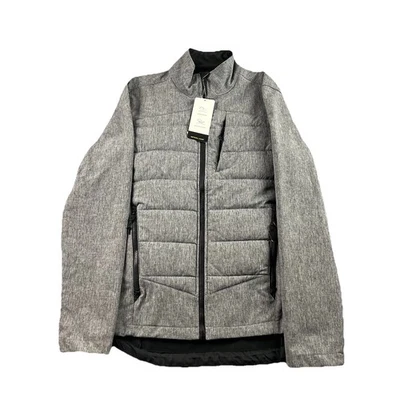 Champion C9 Softshell Jacket Mens Small Gray Heather Puffer Front Full Zip NWT - Image 1 of 4