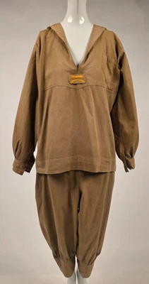 ANTIGUO TRAJE DE CAMPAMENTO DEPORTIVO DE ALGODÓN CAQUI DE 1920 DE PAUL JONES Foto 1 de 4