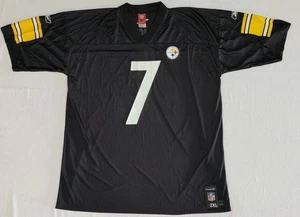 Vintage Ben Roethlisberger Pittsburgh Steelers #7 Reebok NFL Jersey Mens 2XL - Picture 1 of 7