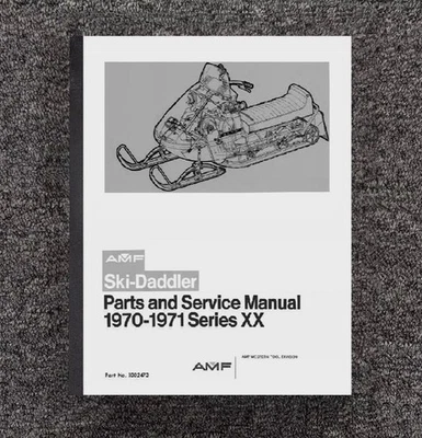 5811 MOTO DE NIEVE MANUAL DE PIEZAS Y SERVICIO COMPATIBLE CON 1965-1969 AMF SKI DADDLER 5812 001 Foto 1 de 4