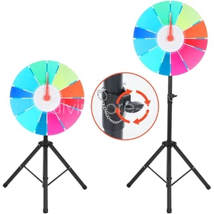 60cm Spinning Prize Wheel Ajustable 51"-76" Height Spin Doodle Game Spinner AU - Picture 1 of 10