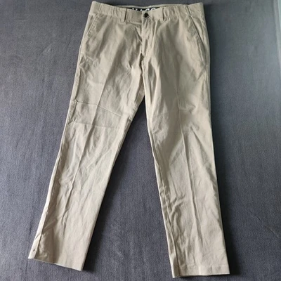 Pantalones Haggar Para Hombre Talla 36x30 Tostados Calce Ajustado Pantalones Chinos Elastizados Sostenibles Foto 1 de 4