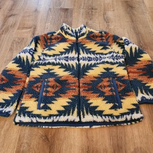 Pendleton x Ariat Fleece Jacket Womens XXL Sherpa Full Zip Aztec Western Soft - Picture 1 of 8