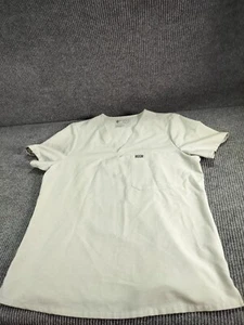 Figs Technical Collection Top Adult Scrub Beige XL S-S V-Neck Pocket Medical - Picture 1 of 11