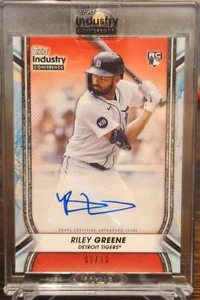 Conferencia de la Industria Topps 2023 Riley Greene Rookie automático radiocontrol rojo/10 #A-RG SELLADO - Imagen 1 de 2