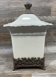Chris Madden JC Penney - Bote de gres Corvella - Marfil con base 12,25" Med - Imagen 1 de 11