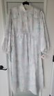 NOS Vintage Today Tonight Long Floral Nightgown Long Sleeve Sateen w/Lace Trim L