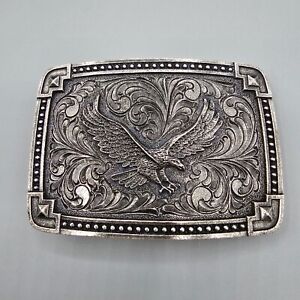 Montana Silversmiths American Eagle Belt Buckle Soaring Patriotic Silver Plated