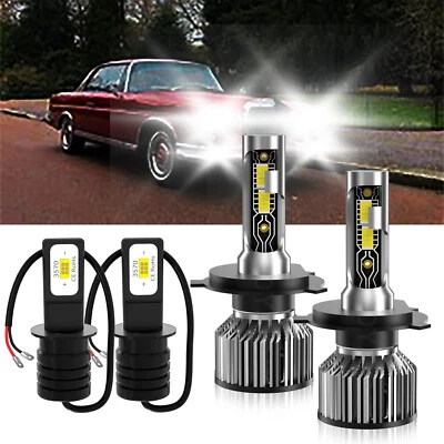 For Mercedes-Benz 300SE 1992-1993 LED Headlight Bulb High Low Beam + Fog Light - Image 1 of 4