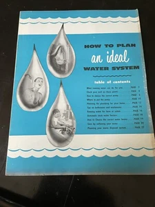 Fairbanks Morse Vintage Pamphlet Hiw to Plan an Ideal Water System - Picture 1 of 9