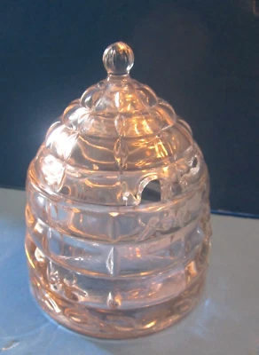 Tarro de miel de cristal de colmena con tapa Studio Silversmiths de Godinger transparente Foto 1 de 4