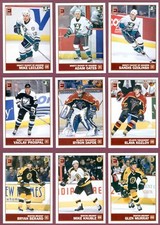 2003-04 PACIFIC EXHIBIT 275/425/975, & 3 1/2 X 5 NHL HOCKEY CARD 1-108 SEE LIST