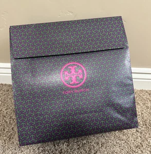 New Tory Burch Logo Gift Bag Gift Box Flap Instant Closure 16”L x 16”H x 6”W - Picture 1 of 9