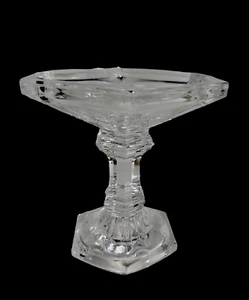 Vintage Teleflora Candle Holder Crystal Octagon Shaped Elegant Glass - Picture 1 of 10