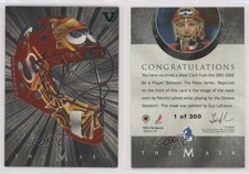 2001-02 ITG Be A Player Between the Pipes Mask Vault Emerald Patrick Lalime