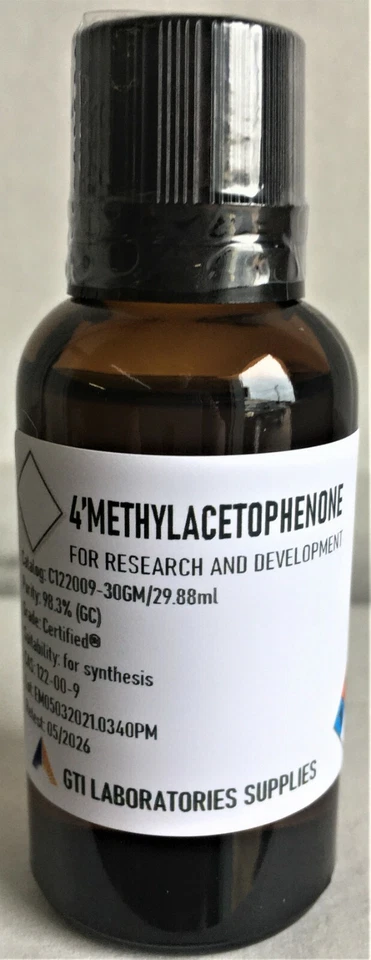 GTI LABORATORIES SUPPLIES 4′-Methylacetophenone, 98.3%, Certified® 30g