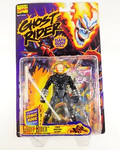 ToyBiz GHOST RIDER 5" Figure 1995 Chain Whipping Action Flame Glow-in-the-Dark - Picture 1 of 4