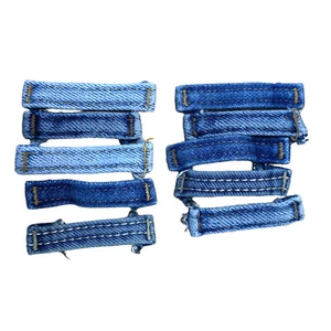 Denim Fabric Belt Loops Scraps Material Textiles VARIOUS COLOURS - Picture 1 of 2