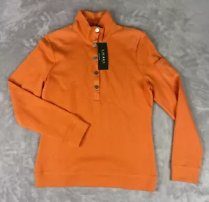 Maglione Lauren Ralph Lauren WMNS - Medium Starburst arancione mezzo bottone a pressione nuovo con etichette - Foto 1 di 11