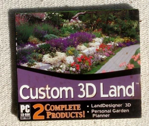 Custom 3D Land Designer Garden Planner PC CD-ROM Windows 98 / ME / XP CD (2004) - Picture 1 of 6