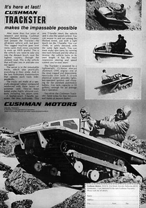 1970 Cushman Trackster Original Ad Hunting Snow Track - Picture 1 of 1
