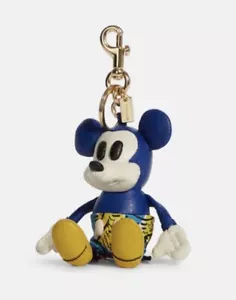 COACH NEW YORK DISNEY TOPOLINO X KEITH HARING ARTE BORSA CIONDOLO PORTACHIAVI NUOVO CON ETICHETTE - Foto 1 di 6