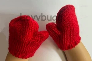 Red Gloves Mittens for American Girl 18" & Baby Doll Clothes Coat FREESHIP ADDS - Picture 1 of 20