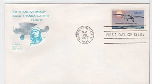 TurtlesTradingPost- Charles Lindbergh 1977 #1710 FDC House of Farnam Cachet - Picture 1 of 1