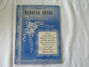 1950 Un ramo de canciones de boda cancionero - piano - órgano Hammond - órgano de tubo - Imagen 1 de 3