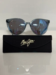 Gafas de sol polarizadas Maui Jim Megan’s MJ866-03 cristal azul redondo acetato espejo - Imagen 1 de 8