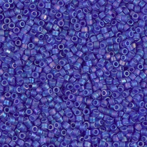 11/0 MIYUKI DELICA Matte Cobalt AB Seed Bead (8g) - Picture 1 of 1