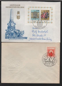 ✔️ GERMANY DDR 2 NICE BLOCK Commemorative COVERS - Picture 1 of 1