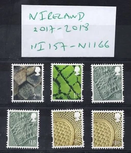 N Ireland. 2017-18. NI157-NI166. Set x 6 elliptical values. Unmounted mint. - Imagen 1 de 1