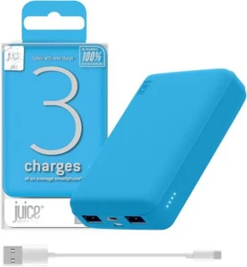 Juice Eco 3 Charge Portable Power Bank 10,000mAh - iPhone Samsung - Zdjęcie 1 z 7