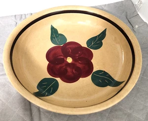 Vintage 1940s Watt Pottery Rio Rose Spaghetti Bowl Oven Ware USA 13 INCH - Picture 1 of 7