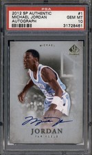 2012 SP Authentic Autograph #1 Michael Jordan Auto PSA 10