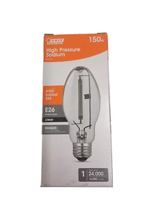Feit 150W ED17 Shape Clear High Pressure Sodium E26 Medium Base HID Light Bulb - Picture 1 of 2