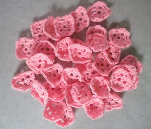 39 gehäkelte Granny Squares quadratisch rosa 2 1/2" - Bild 1 von 2
