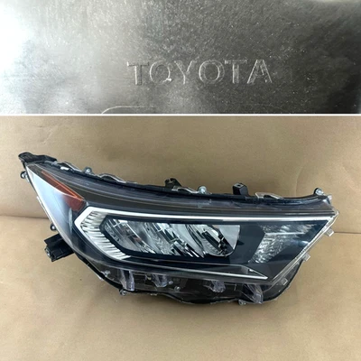 Faro lateral derecho pasajero Toyota Rav4 2019-2021 bisel cromado OEM *buenas pestañas Foto 1 de 4