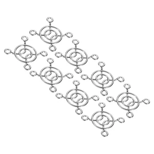 30mm Fan Finger Grill, 8 Pack Metal Grill Protector Guard, Silver - Zdjęcie 1 z 5