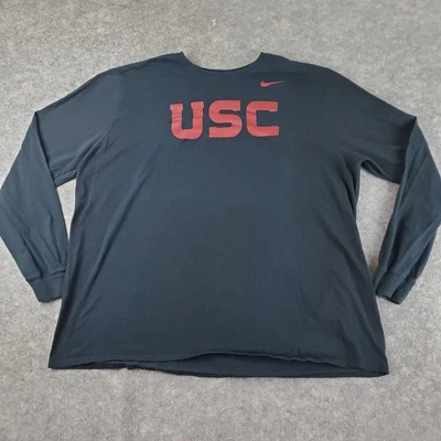 USC Trojans Shirt Mens 3XL Black Crew Neck Long Sleeve Graphic NCAA Athletic Cut - Image 1 of 4