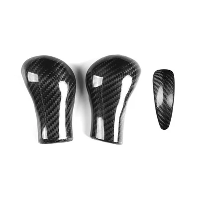 3Pcs Dry Carbon Fiber Gear Shift Knob Cover For Infiniti G35 G37 FX35 QX70 QX50 — 第 1/4 张图片