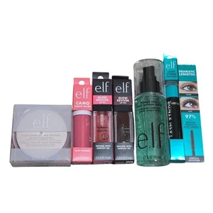 e.l.f. Paquete de maquillaje facial cosmético polvo fijador, spray, labios, mejillas, rímel - Imagen 1 de 4