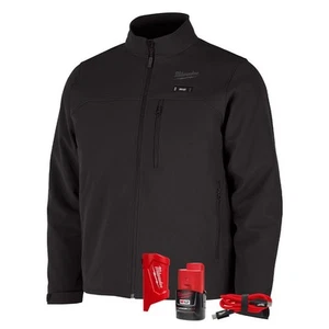Milwaukee 204B-21L M12 Toughshell Men's Heated Jacket Kit Size Large - Black - Picture 1 of 7