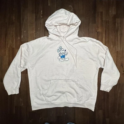 Pulôver masculino Disney Mickey Mouse Disneyland com capuz 3XL creme algodão orgânico - Imagem 1 de 4