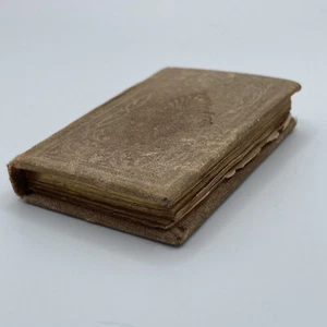 Antique Miniature Book Tiny German Language Devotional Inscribed Dated 1863 - Picture 1 of 10